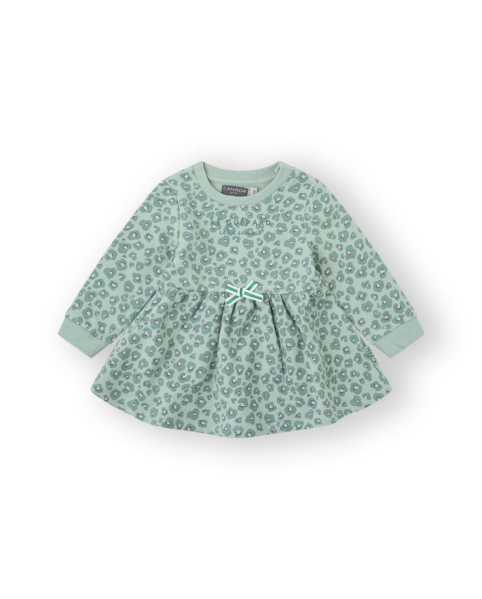 Vestido verde leopardo Canada House