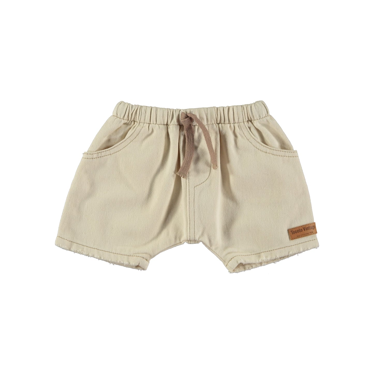Bermuda-Baby-Twill aus weißem Tocoto Vintage