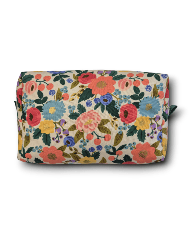Neceser grande flores beige Mini and co