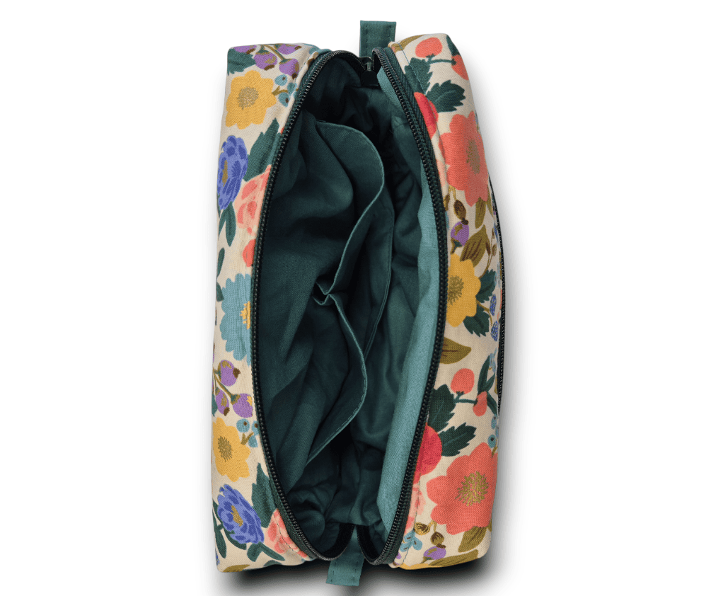 Neceser grande flores beige Mini and co