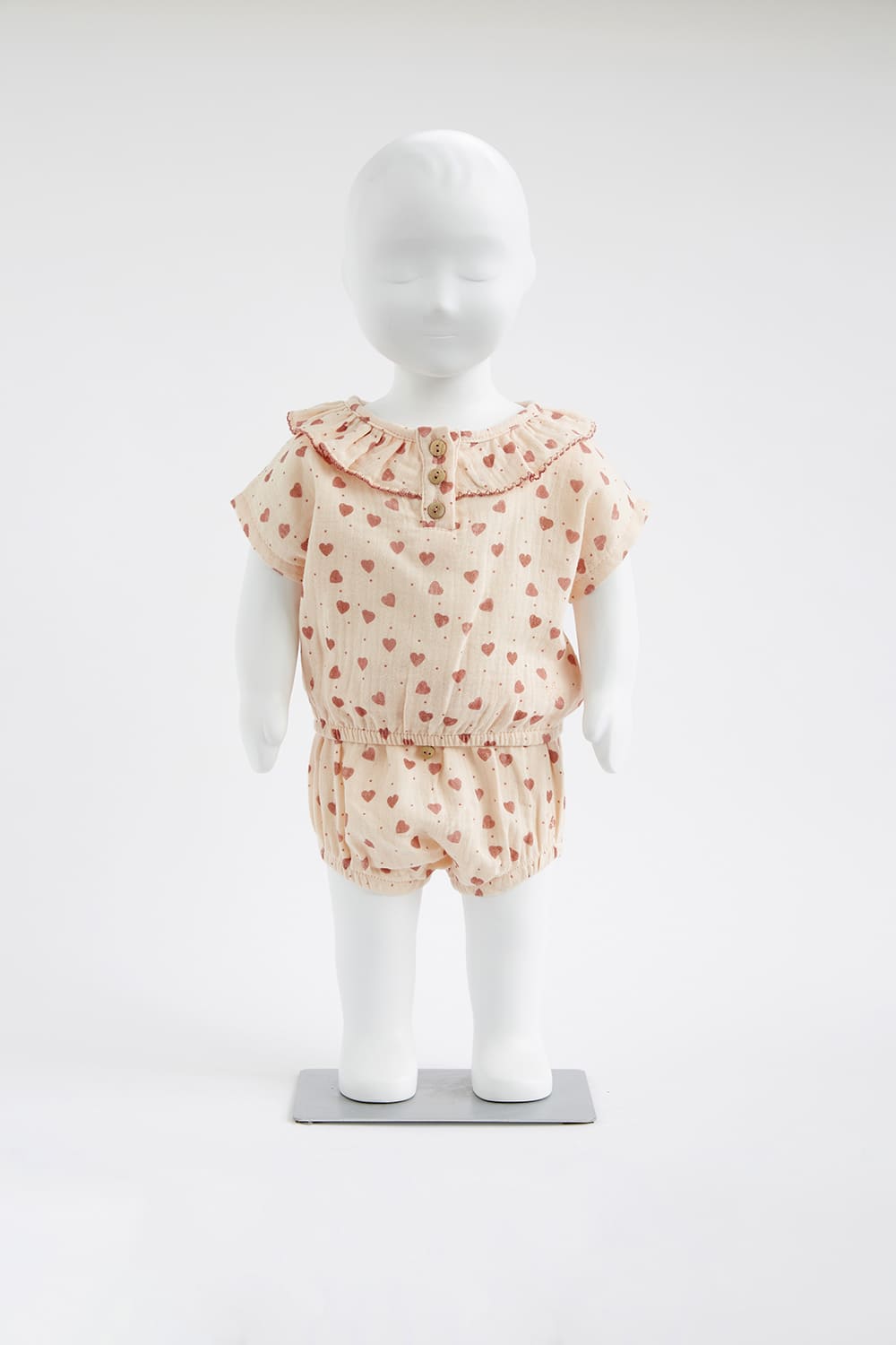 Blusa baby manga corta corazones Tocotó Vintage