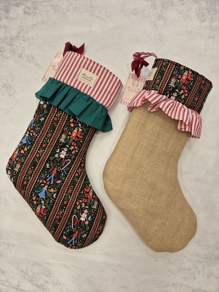 Bota navidad arpillera joy