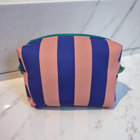 Neceser pequeño azul y rosa