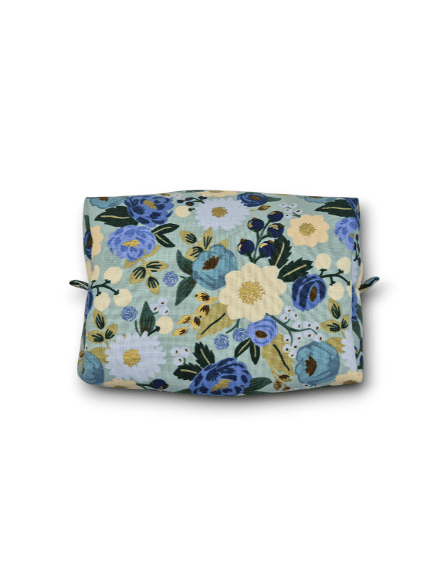Neceser mediano flores azul Mini and co