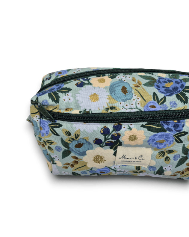 Neceser grande flores azul Mini and co