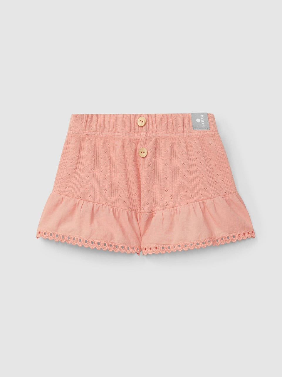 Pantalón corto bordado peach Snug