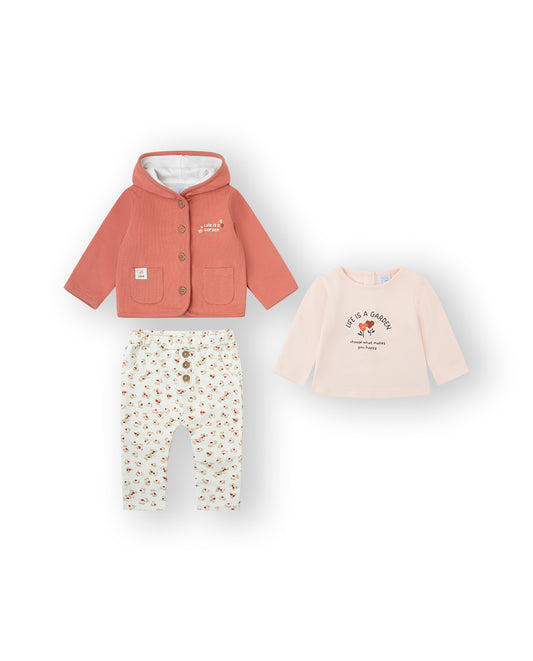 Conjunto 3 piezas flores Yatsi
