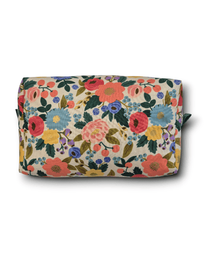 Neceser grande flores beige Mini and co