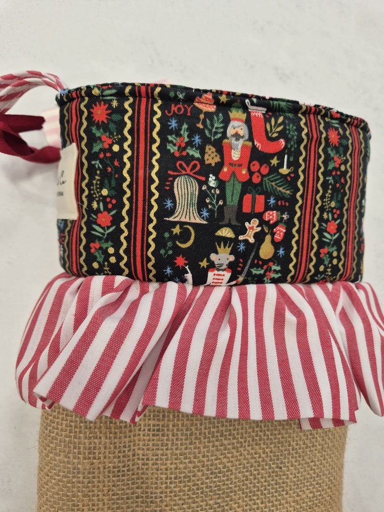 Bota navidad arpillera joy
