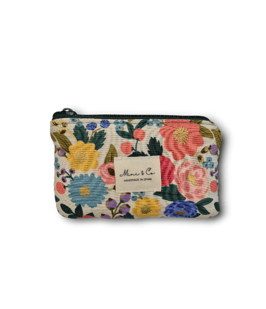 Carterita flores beige Mini and Co