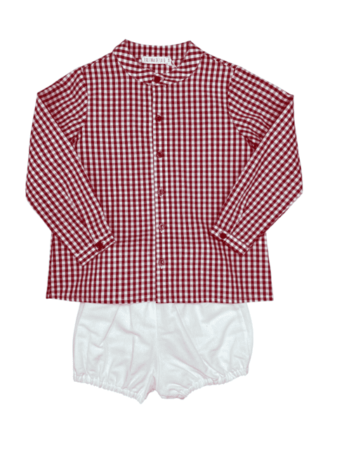 Conjunto niño vichy rojo Paloma de la O