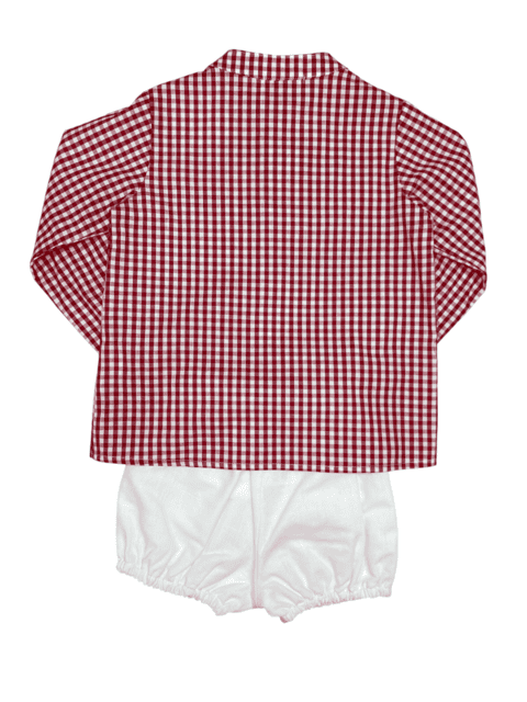Conjunto niño vichy rojo Paloma de la O