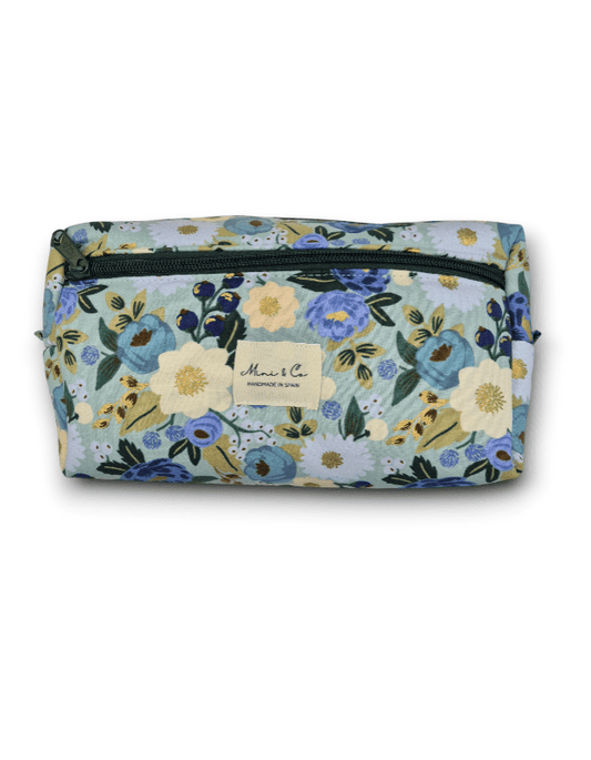 Neceser grande flores azul Mini and co