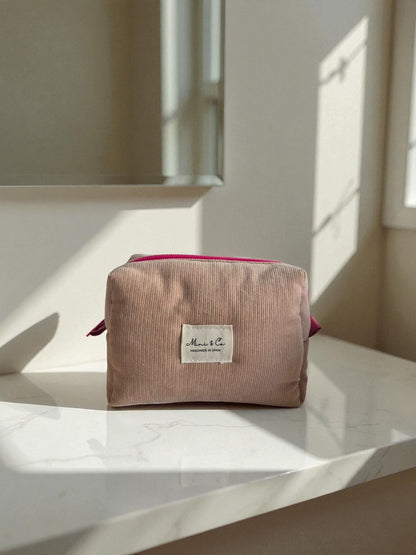 Neceser pana beige pequeño