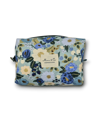 Neceser mediano flores azul Mini and co