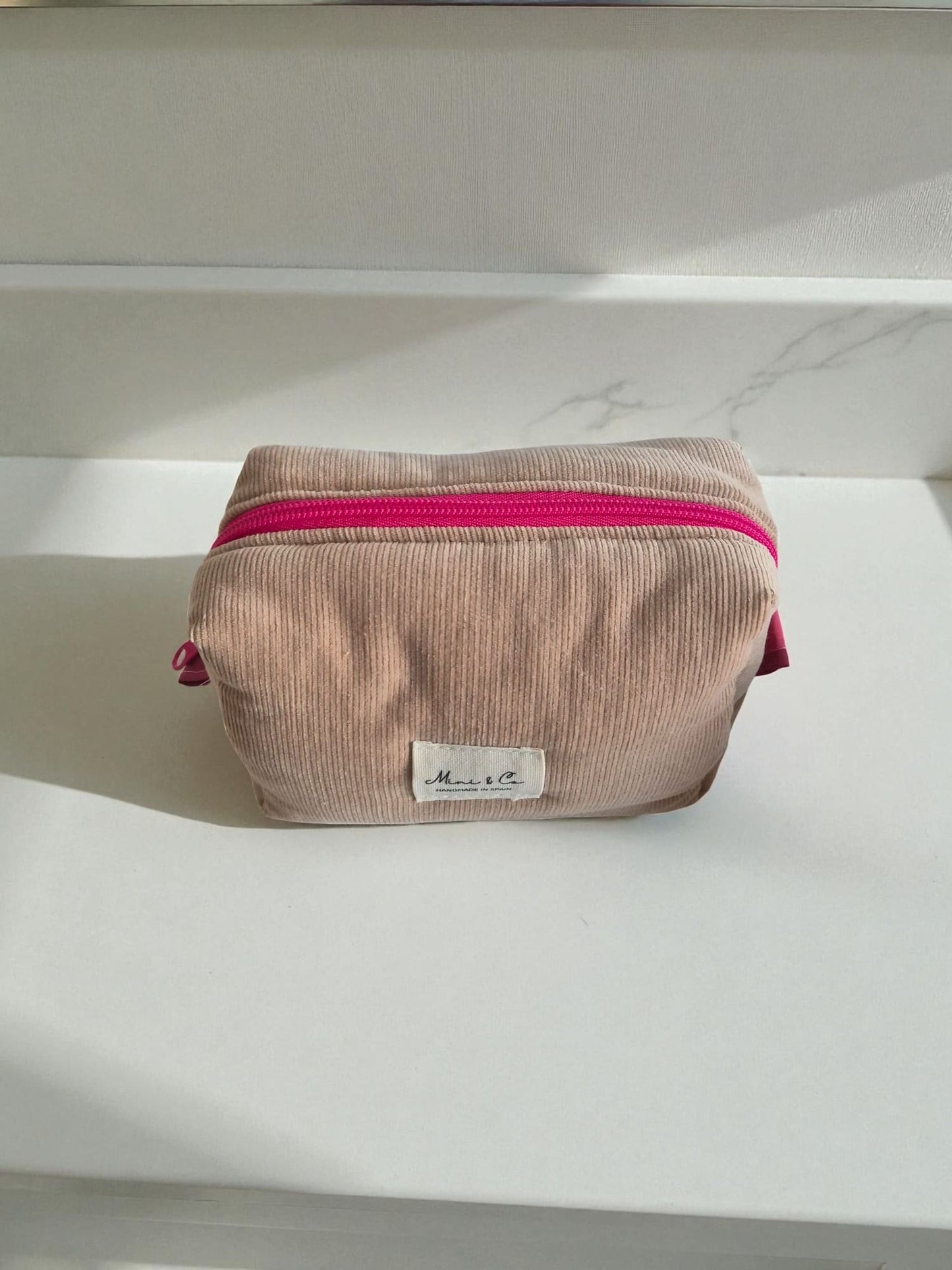 Neceser pana beige pequeño