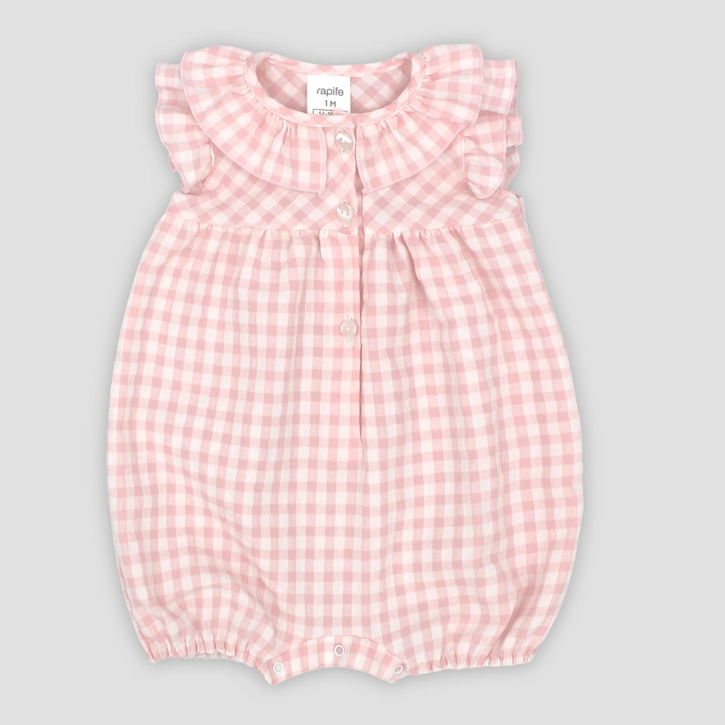 Pelele vichy rosa Rapife