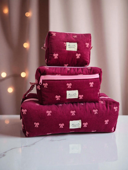 Neceser pequeño pana lazos